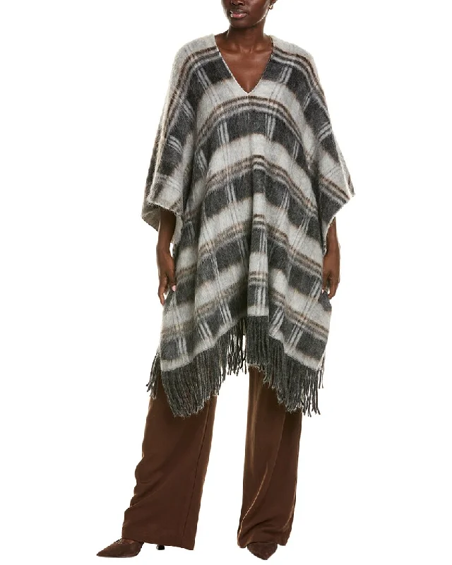 Brunello Cucinelli Wool & Mohair-Blend Poncho