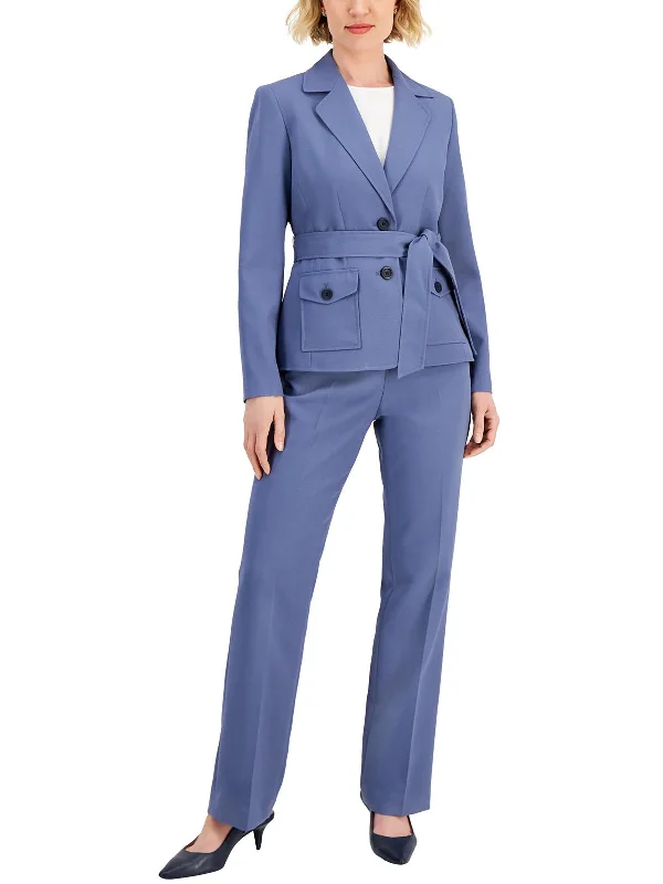 Womens Textured 2PC Pant Suit