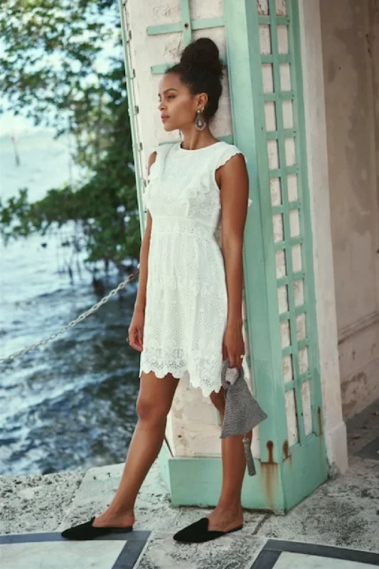 CASTEL SHORT DRESS OFF WHITE