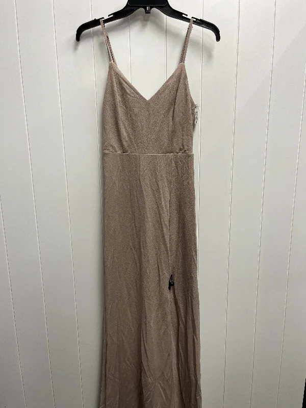 Dress Party Long By Clothes Mentor In Tan, Size: Xs