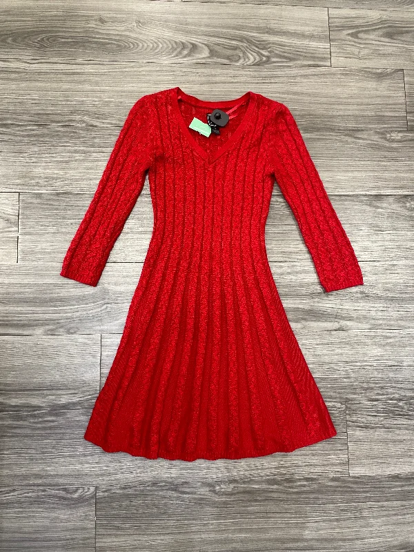 Dress Party Midi By Clothes Mentor In Red, Size: S