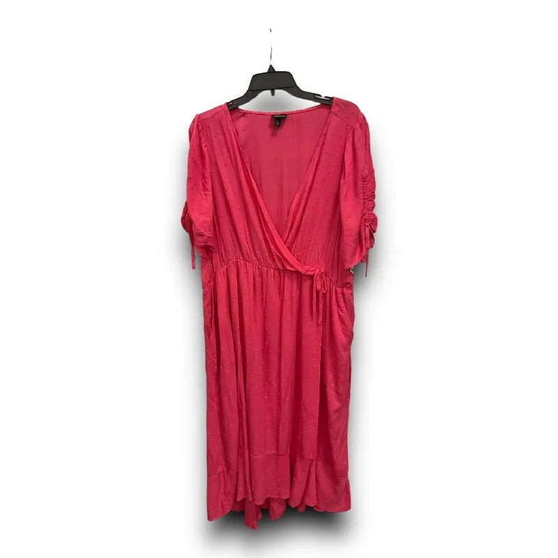 Pink Dress Casual Midi Torrid, Size 2x